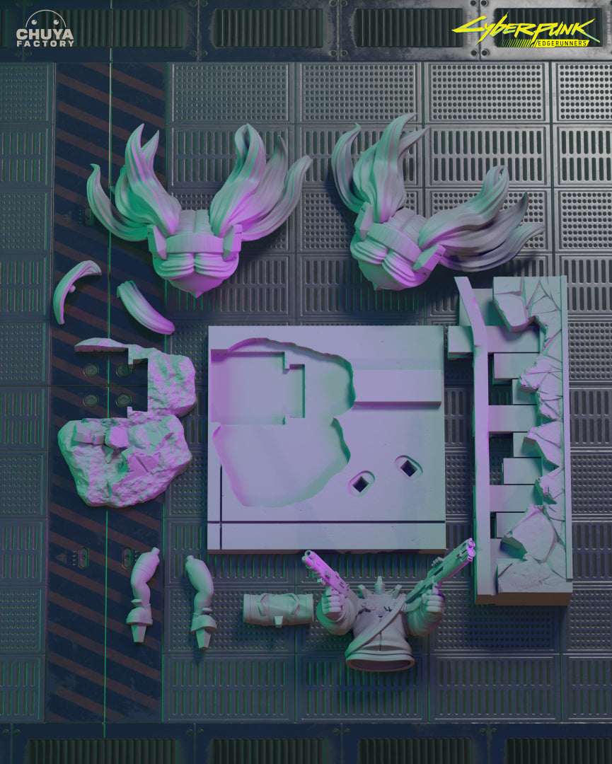 Red Blue Cyber Runner