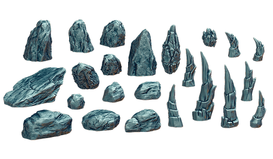 Basing Rocks Miniature Rock Bits for your Miniature Basing & Terrain (32mm) – Minicha Studios